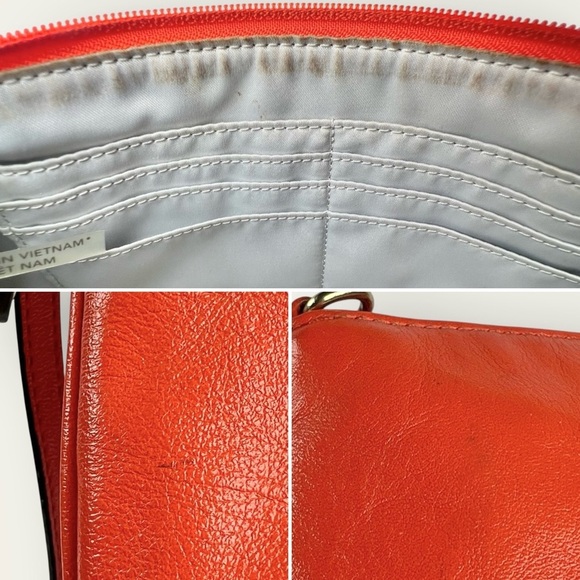 Coach Large Orange Ashley Leather Wristlet - Picture 8 of 10